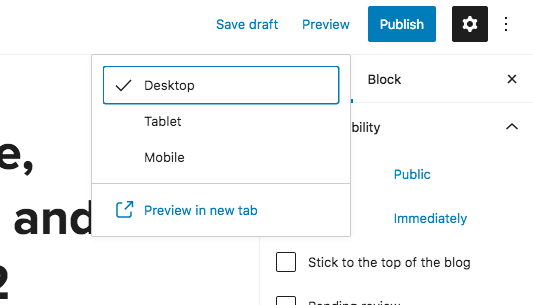 Gutenberg preview posts is now difficult